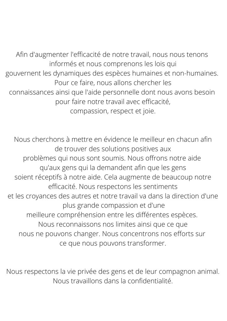 Partie 2 de la charte éthique des communicateurs animaliers