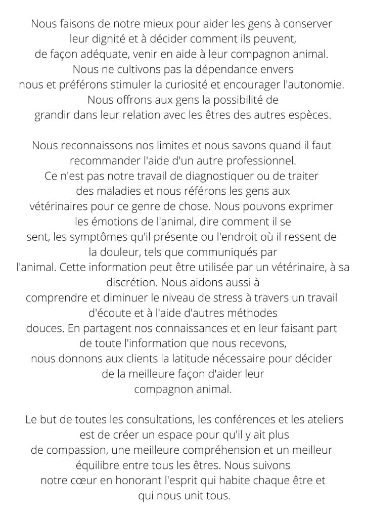 Partie 3 de la charte éthique des communicateurs animaliers